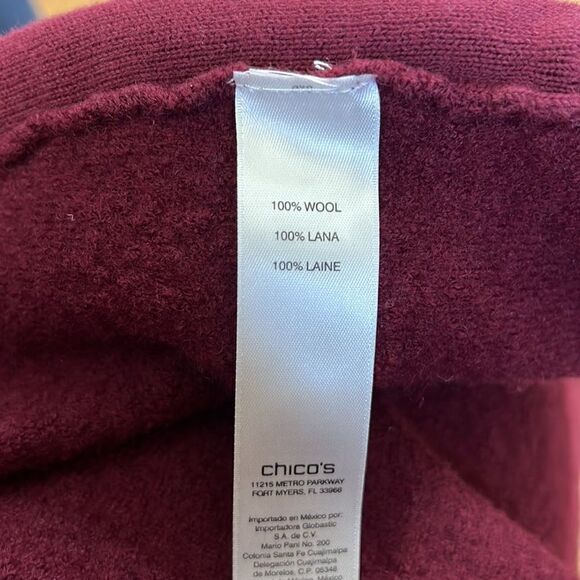 Chico’s Wool Zip Sweater Medium - Picture 7 of 7